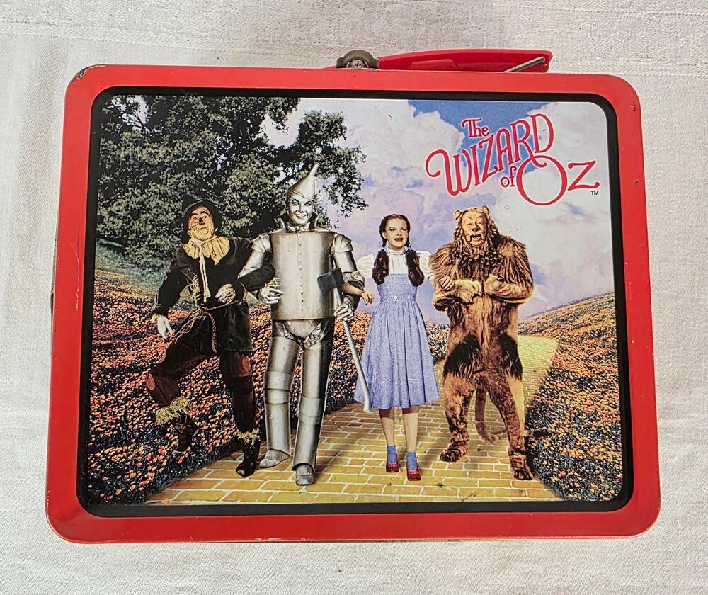 Vtg 1998 Wizard of Oz Tin Lunch Box 6" x 8" Mid Century Style 1990s Collectible